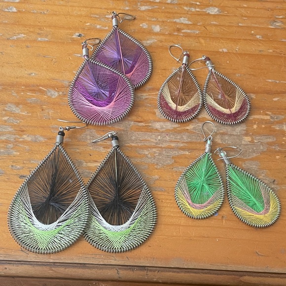 Handmade Jewelry - Vibrant Teardrop Earrings Set